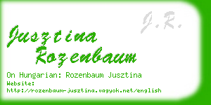 jusztina rozenbaum business card